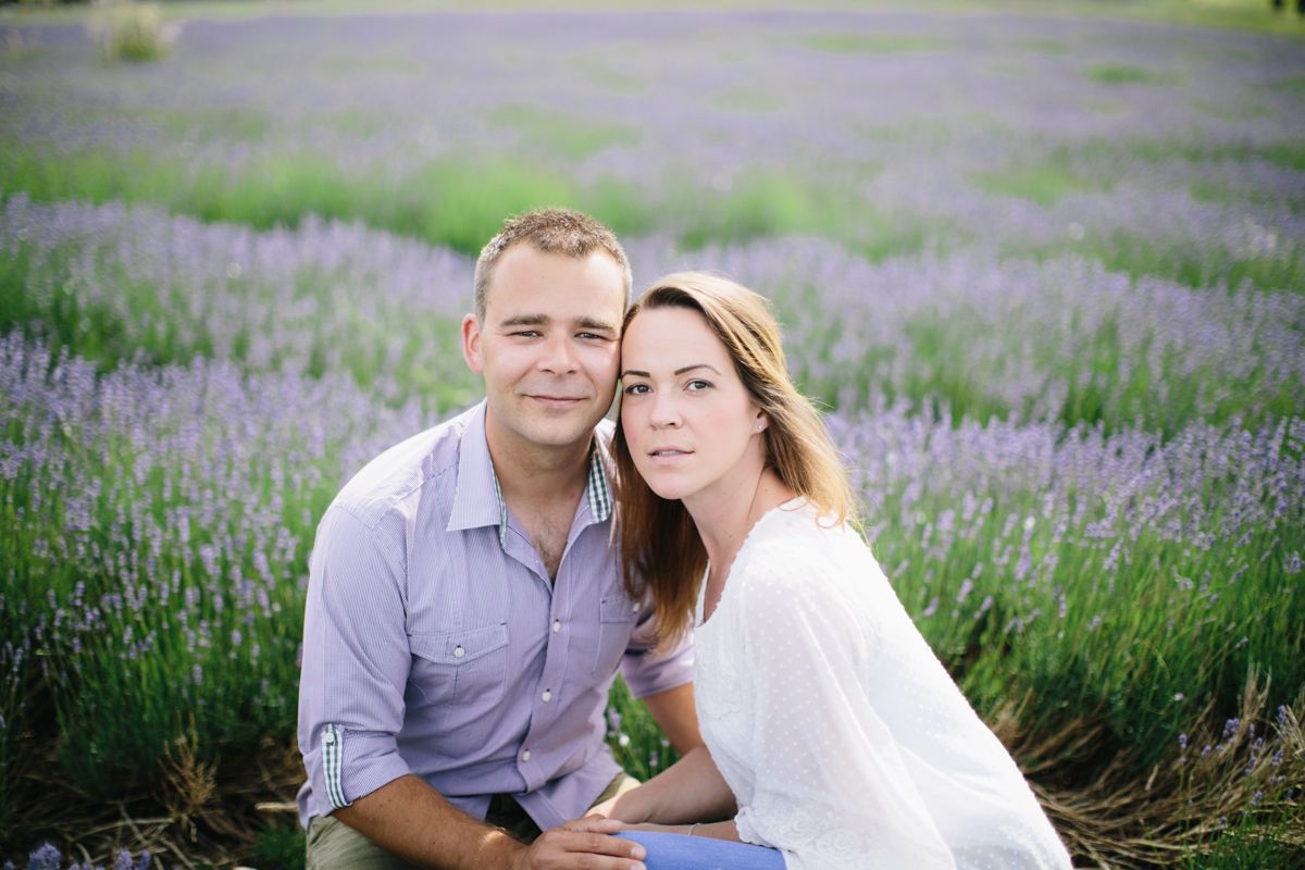 Carley & Phil’s Pre Wedding Shoot at the Cotswold Lavender Fields