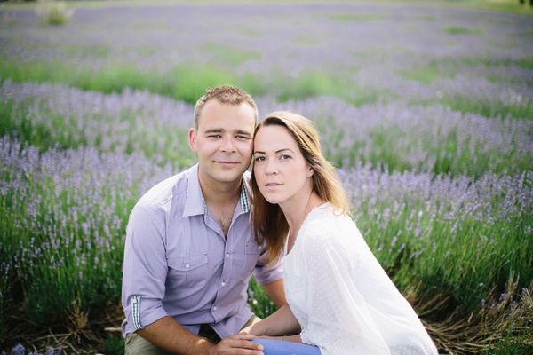Carley & Phil’s Pre Wedding Shoot at the Cotswold Lavender Fields