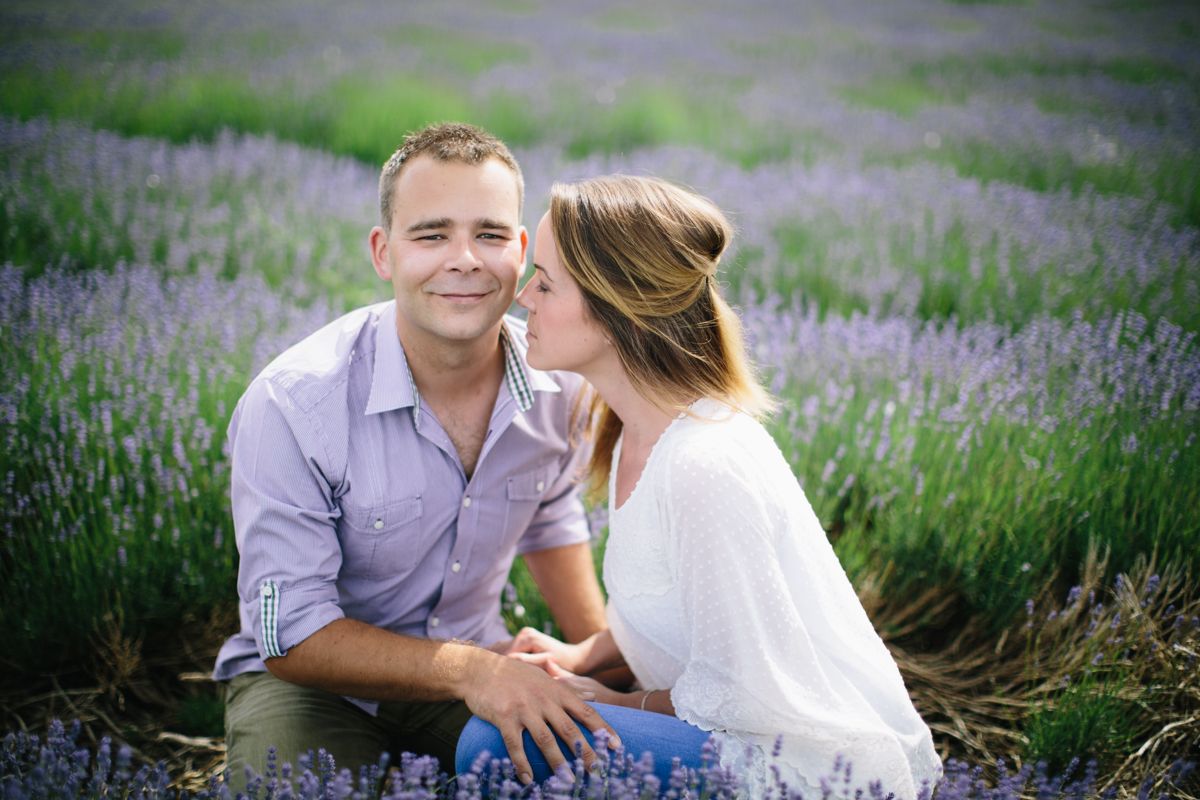 Carley & Phil’s Pre Wedding Shoot at the Cotswold Lavender Fields