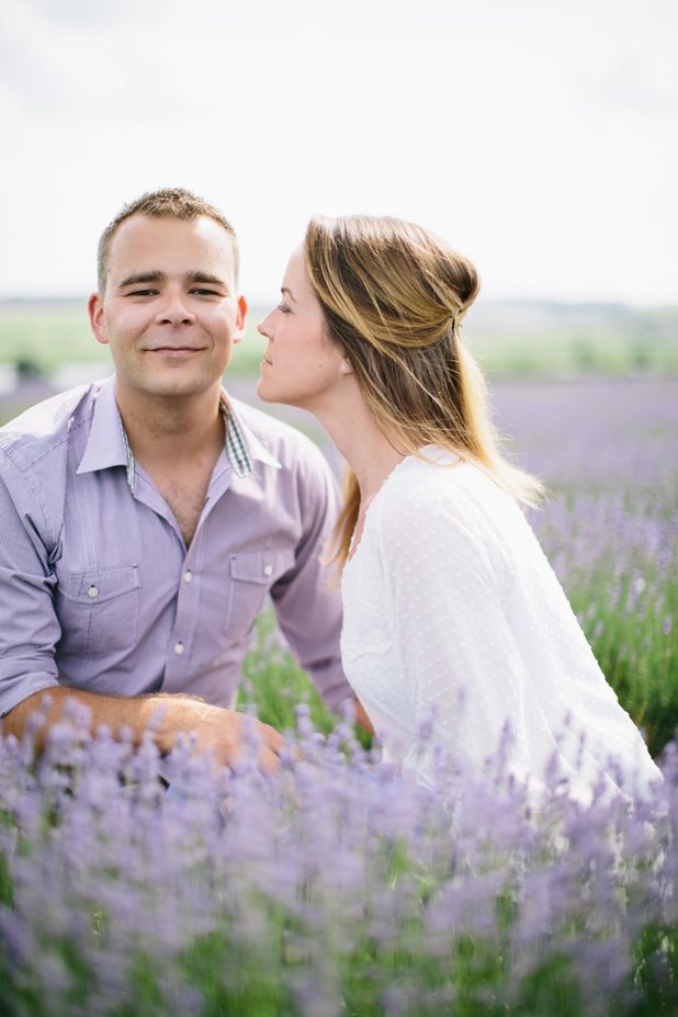 Carley & Phil’s Pre Wedding Shoot at the Cotswold Lavender Fields