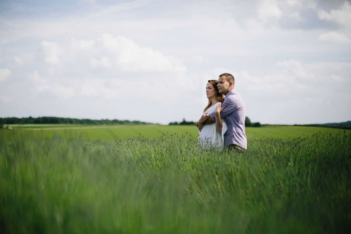 Carley & Phil’s Pre Wedding Shoot at the Cotswold Lavender Fields