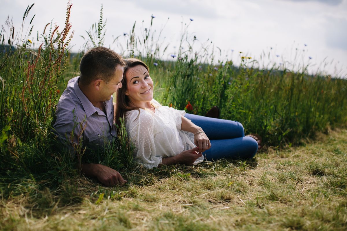 Carley & Phil’s Pre Wedding Shoot at the Cotswold Lavender Fields