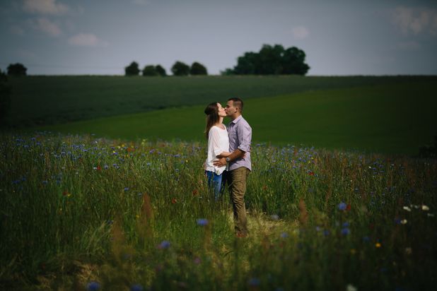 Carley & Phil’s Pre Wedding Shoot at the Cotswold Lavender Fields