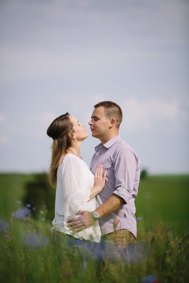 Carley & Phil’s Pre Wedding Shoot at the Cotswold Lavender Fields
